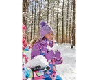 Girl's One Piece Snowsuit Mauve Printed Landscape