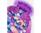 Girl's One Piece Snowsuit Mauve Printed Landscape