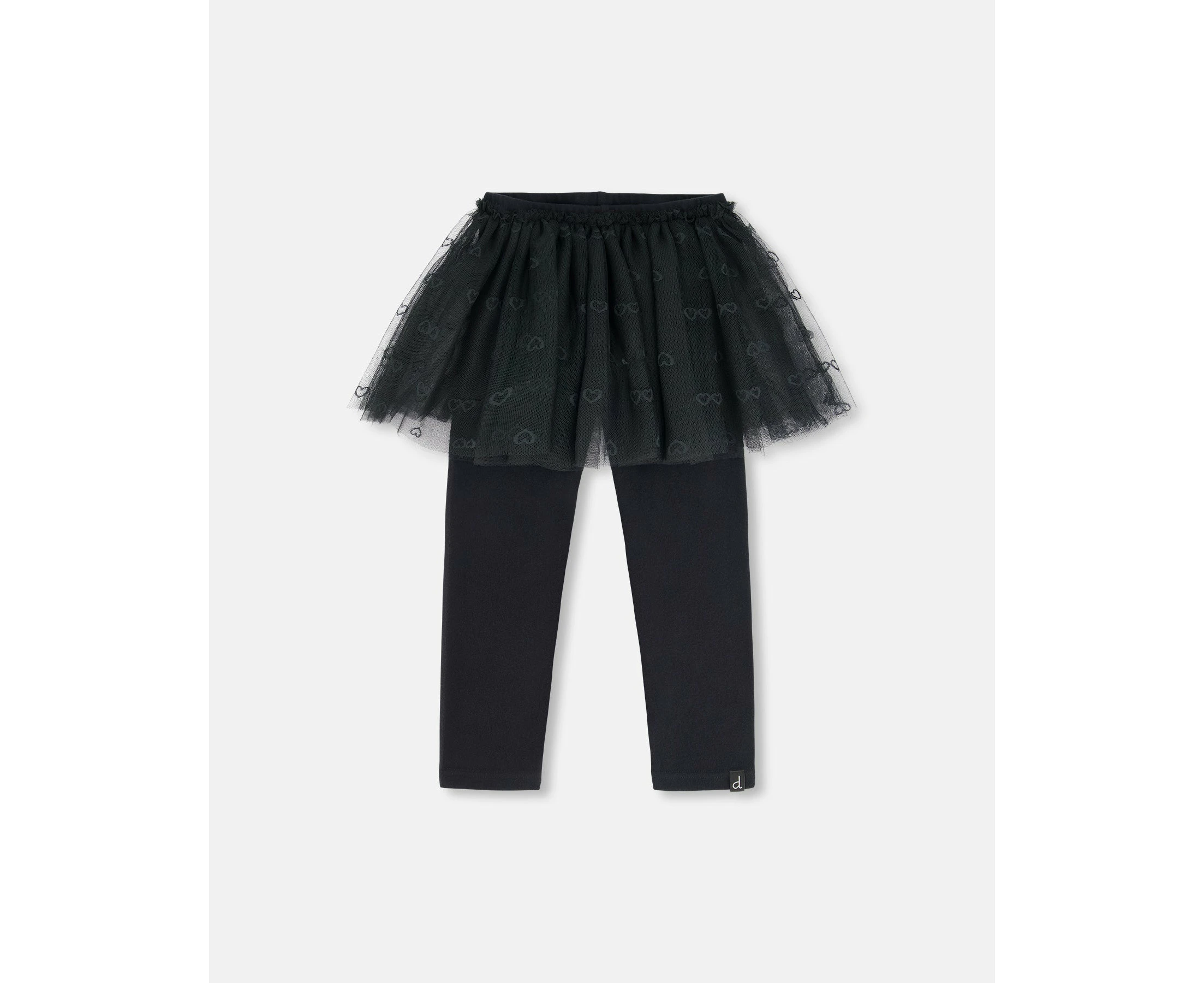 Baby Girl's Leggings With Tulle Skirt Black