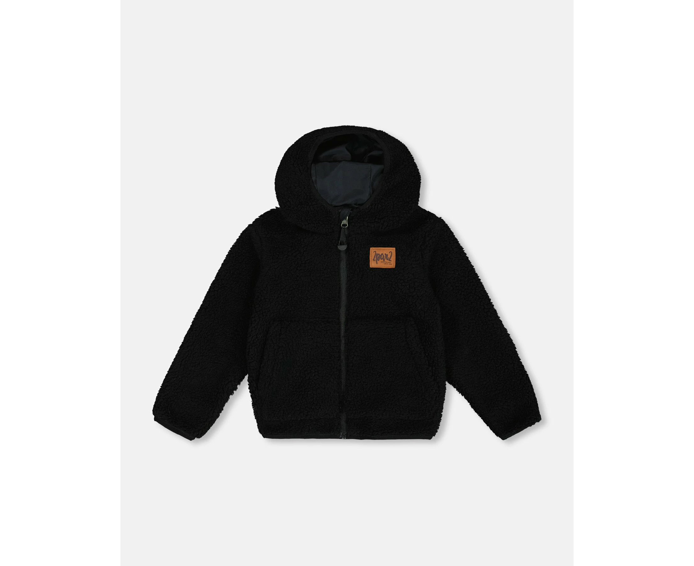 Baby Unisex Reversible Sherpa Jacket Black