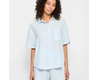 Target Linen Blend Short Sleeve Pyjama Set