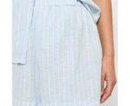 Target Linen Blend Short Sleeve Pyjama Set