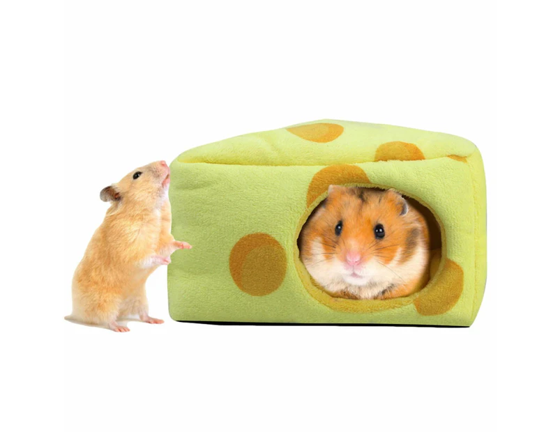 Small Animal Soft Guinea Pig Cozy Warm Pet Tent Hamster House Hideout Cave Bed -15x8cm