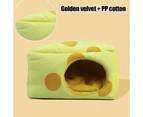 Small Animal Soft Guinea Pig Cozy Warm Pet Tent Hamster House Hideout Cave Bed -15x8cm