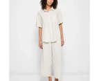 Target Linen Blend 7/8 Pant and Shirt Sleep Pyjama Set