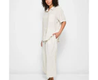 Target Linen Blend 7/8 Pant and Shirt Sleep Pyjama Set