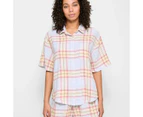 Target Linen Blend Short Sleeve Pyjama Set