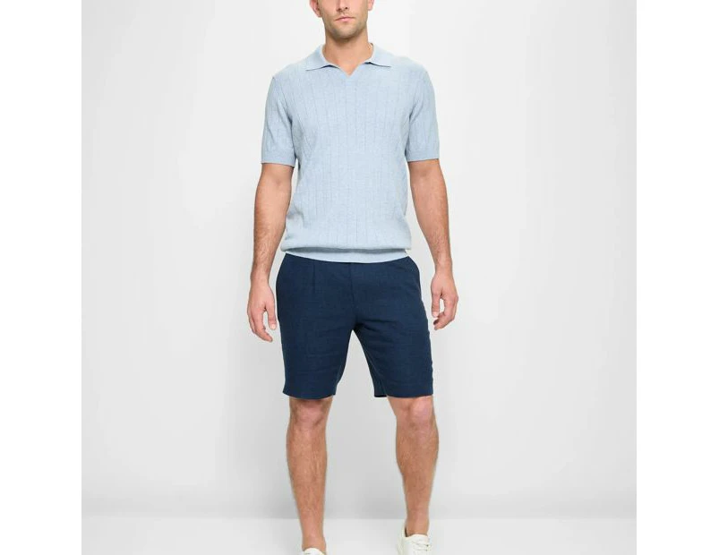 Linen Blend Tailored Shorts - Preview