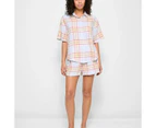 Target Linen Blend Short Sleeve Pyjama Set