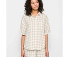 Target Linen Blend Short Sleeve Pyjama Set