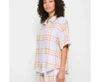 Target Linen Blend Short Sleeve Pyjama Set