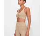 Target Active Ruched Plunge Crop Top