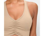 Target Active Ruched Plunge Crop Top