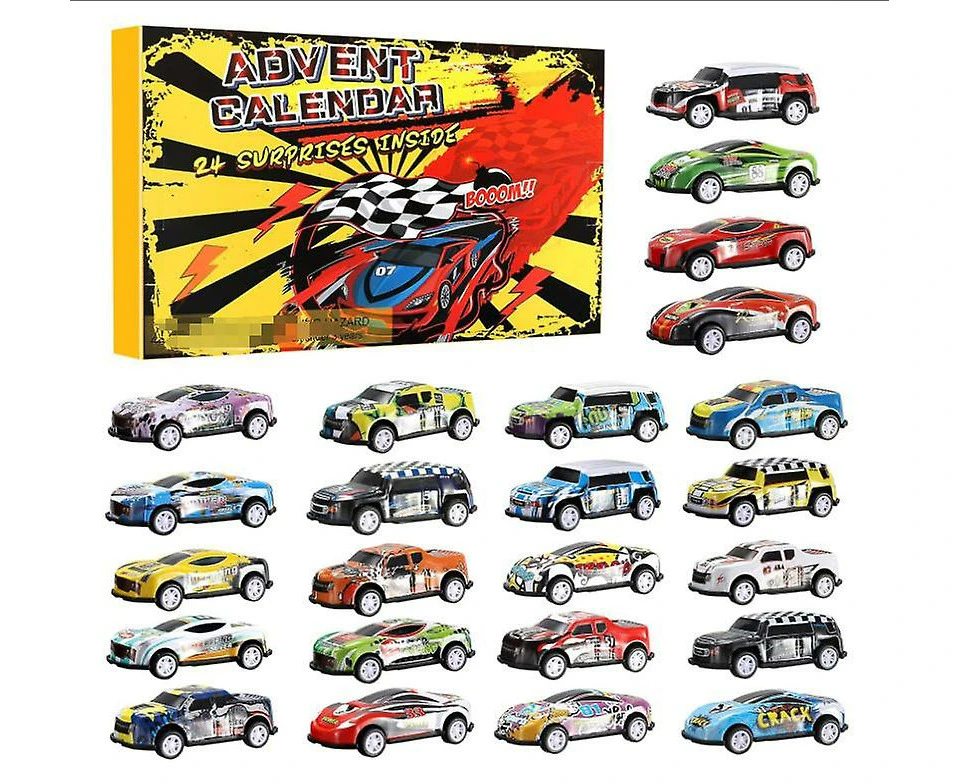 Gigbuff Cam 24 Pieces Toy Cars Advent Calendar Kids Pull Back Cars Set, Racing Cars,  Countdown Calendar,  Gifts for Kids Boys Girls