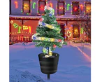 Solar Lights Outdoor Garden Christmas Tree Stake Lights With Pot Waterproof Christmas Decorations Tree With Ribbon Fairy Lights Xmas Tree Light Yard P