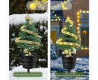 Solar Lights Outdoor Garden Christmas Tree Stake Lights With Pot Waterproof Christmas Decorations Tree With Ribbon Fairy Lights Xmas Tree Light Yard P