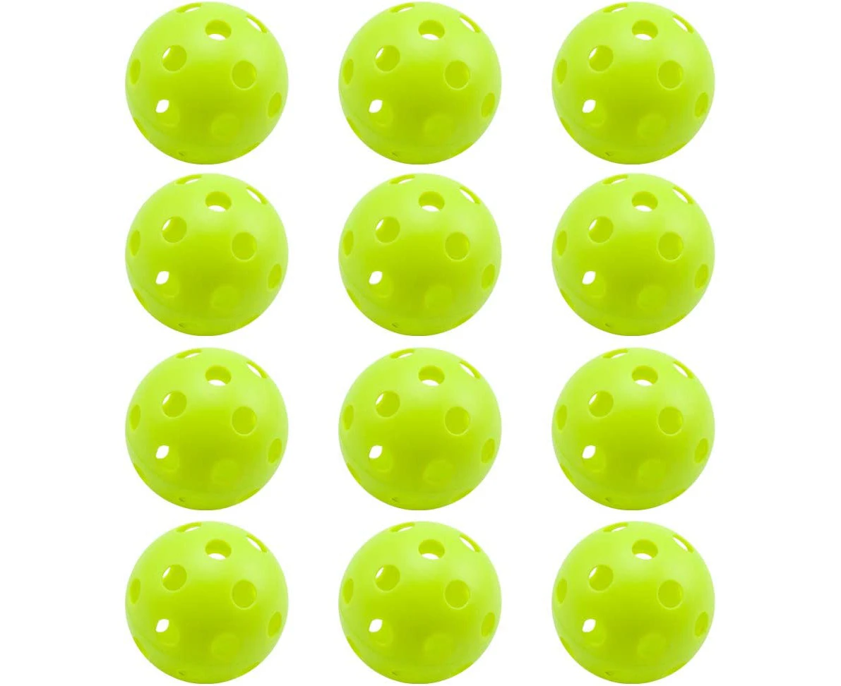 12-Pack Of Training Practice Plastic Baseballs,Lightweight Balls，Green