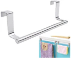 Modern Towel Rack with Hooks for Bathroom and Kitchen, Brushed Stainless Steel Over the Cabinet Towel Rack-24cm