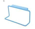 Kitchen No-Punch Rag HolderHanging Towel RackTrailless Cabinet Dishcloth ApronPlastic Hanging Rack-Blue