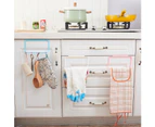 Kitchen No-Punch Rag HolderHanging Towel RackTrailless Cabinet Dishcloth ApronPlastic Hanging Rack-Blue