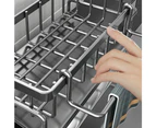 Kitchen Sink Caddy Storage Organizer Steel Sponge Soap Brush Holder Drain Rack