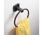 Towel Rack | 9806 Towel Ring Black Square - with Adhesive