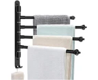 Swivel Towel Bar Wall Mounted Towel Rack Holder Bathroom Hanger Shelf 4 rods