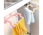 Kitchen Nail-Free Stainless Bracket Cabinet Door Hangable Garbage Bag Storage Rag Hanging Rack--Blue