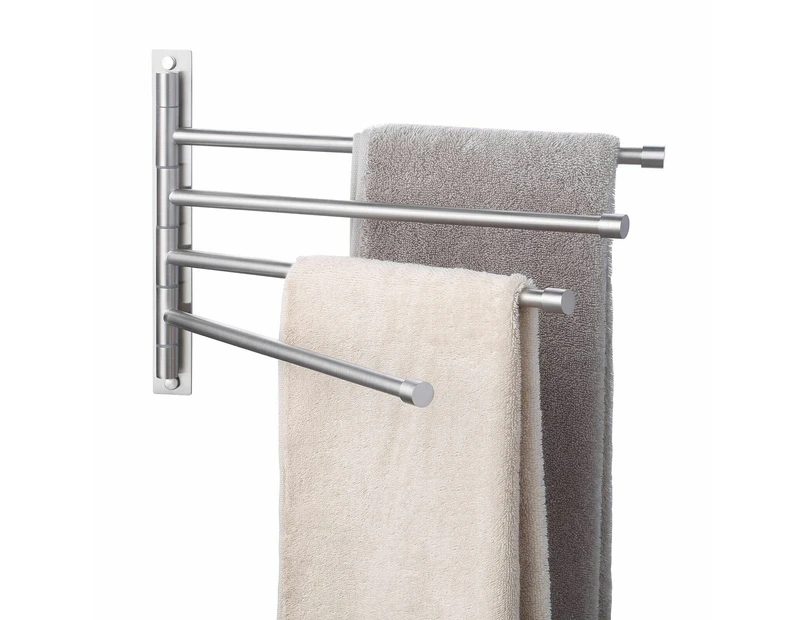 Swivel Towel Rack, Bathroom Swivel Towel Bar Swing Out Towel Holder 4-Arm