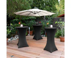 70*110 Four Legged Elastic Cocktail Table Cover - Black|Table Cover