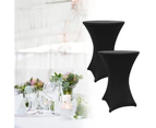 70*110 Four Legged Elastic Cocktail Table Cover - Black|Table Cover