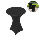 70*110 Four Legged Elastic Cocktail Table Cover - Black|Table Cover