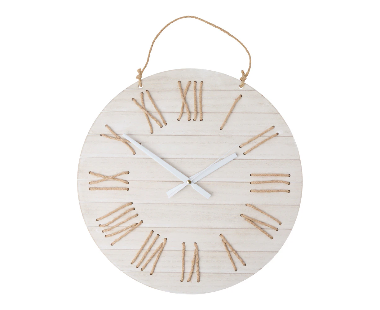 MyHouse Wooden Clock White