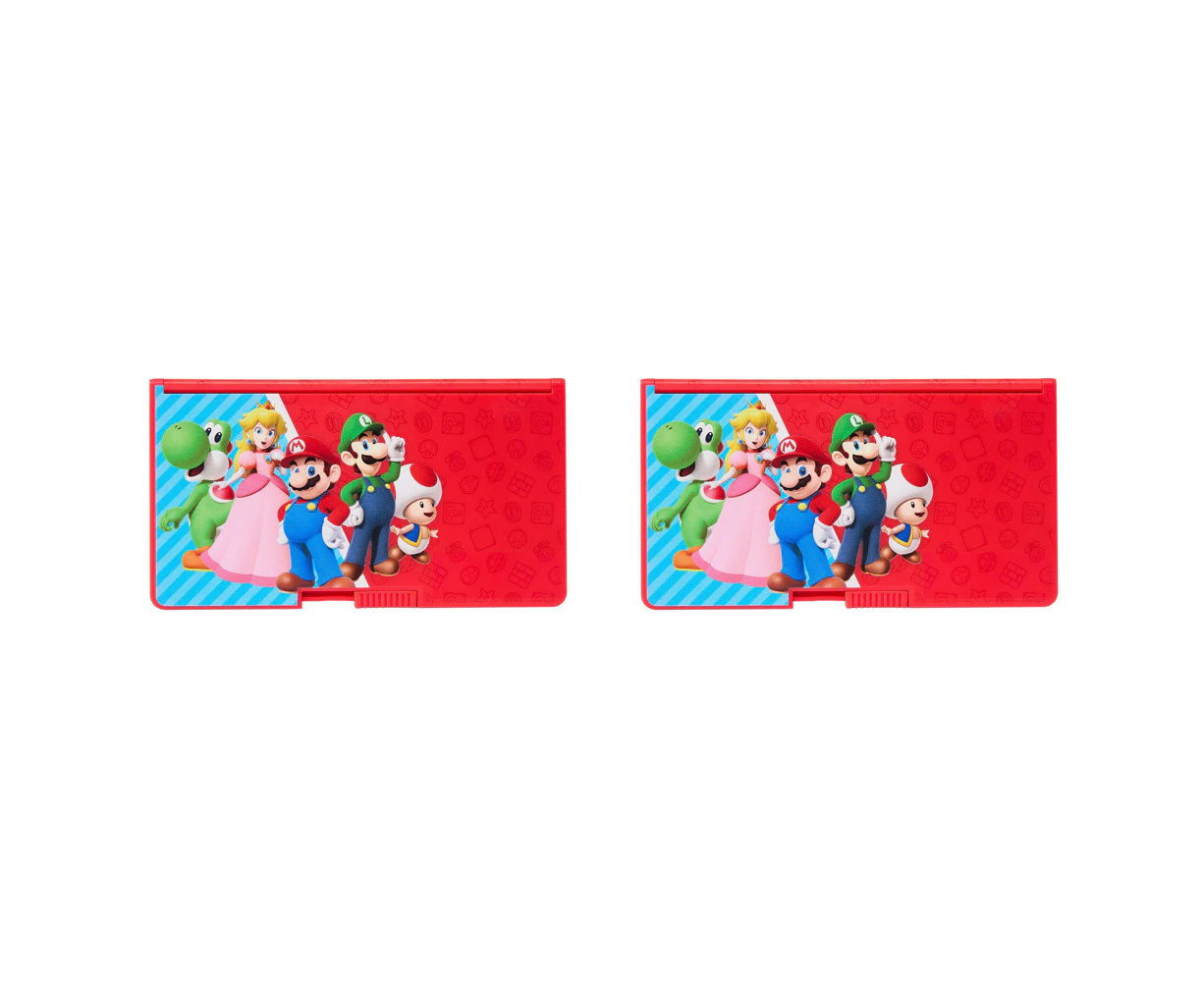 2x PowerA Nintendo Switch Play Game Multi Card Case XL Heroes vs. Villains Red