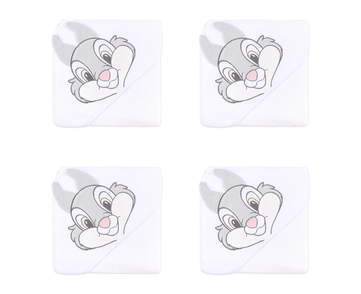 4x Disney Thumper Themed Soft Hooded Bath Towel Infant/Baby Nursery Decor 76cm