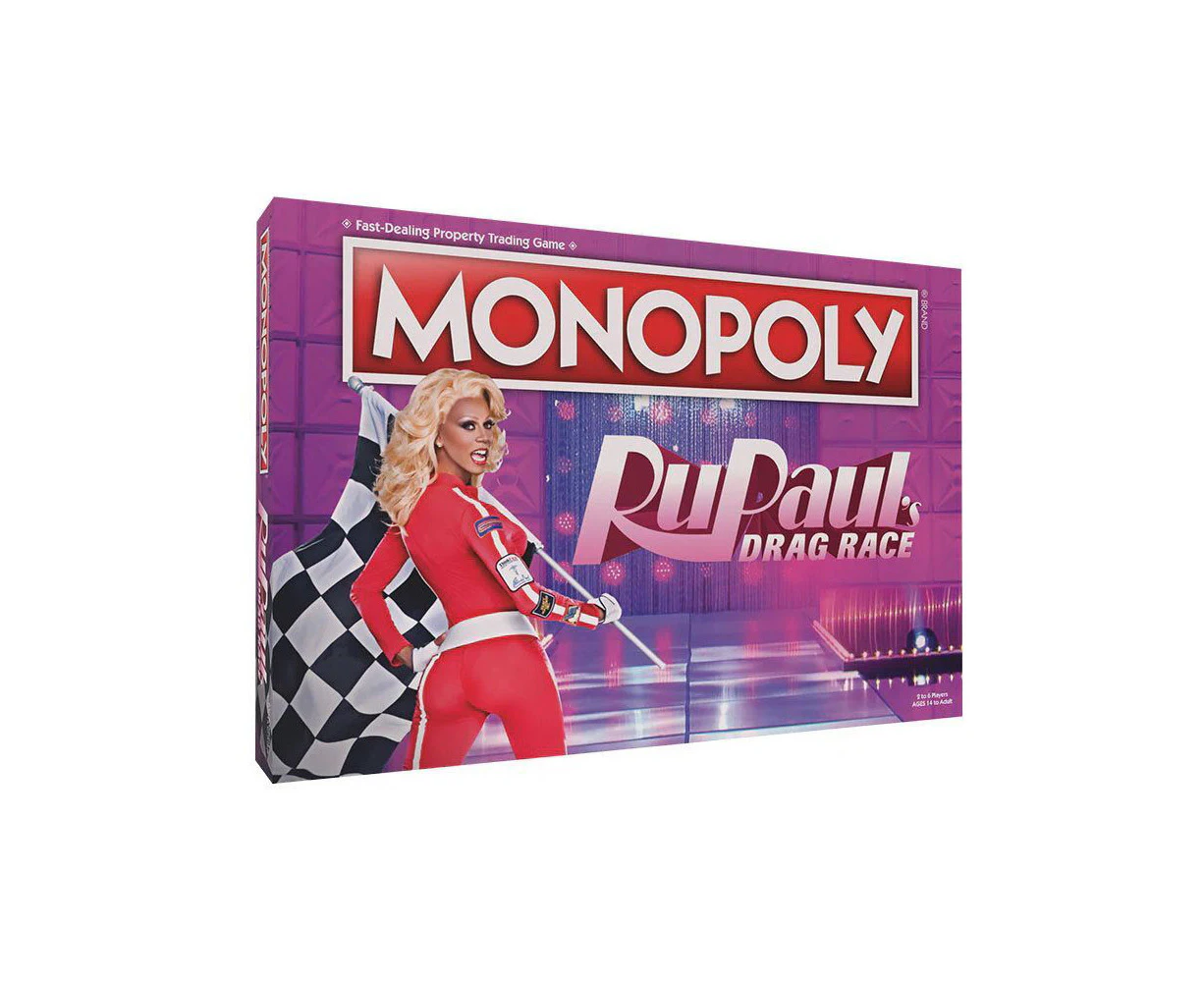 Monopoly RuPaul's Drag Race Family Party Tabletop Interactive Board Game 14+