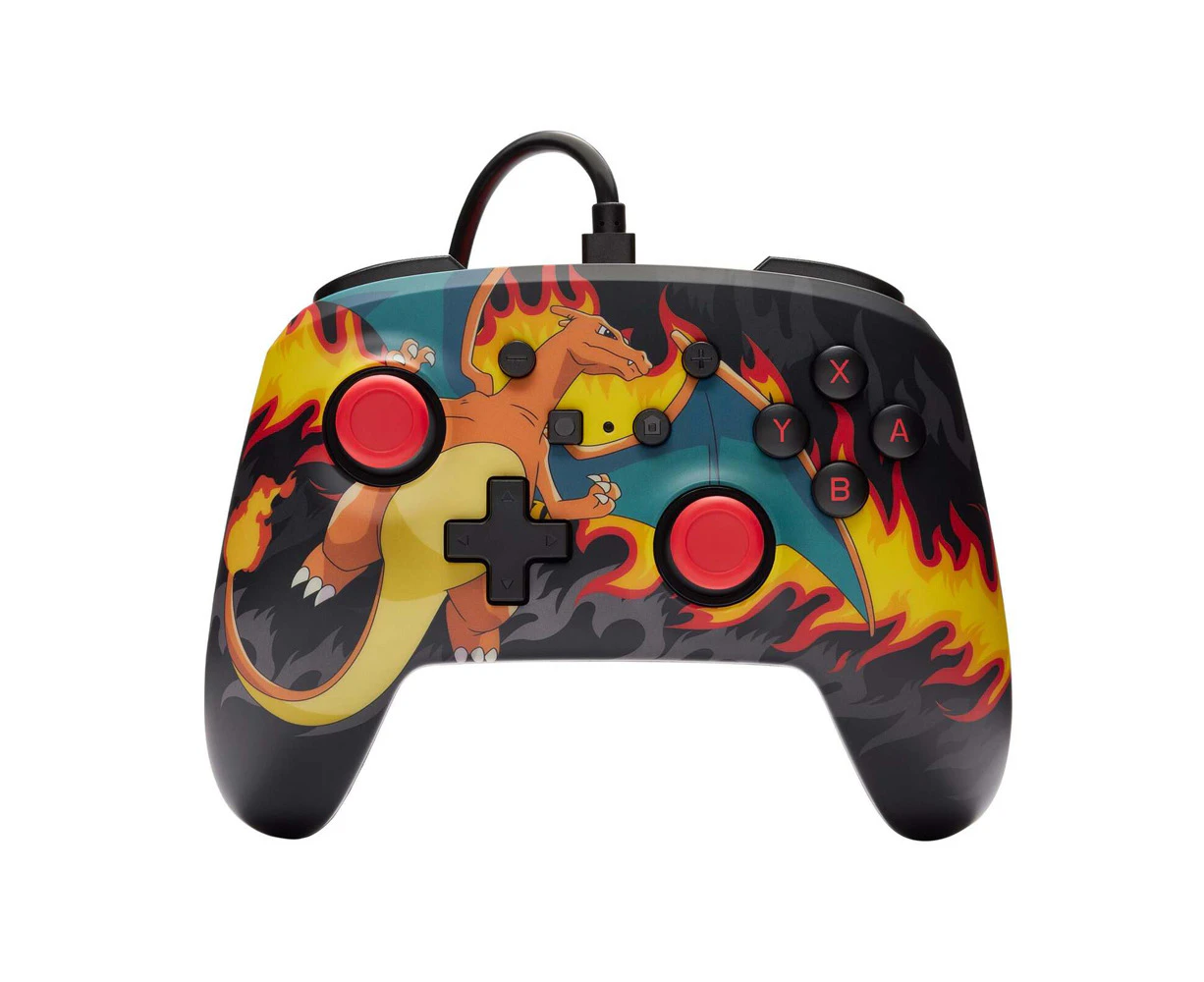 PowerA Nintendo Switch Enhanced Wired Gaming Controller Charizard Firestorm