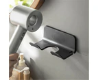 2PCS Hair Dryer Wall Mount Bracket Stand Storage Rack For Holder Hair Dryer BLACK