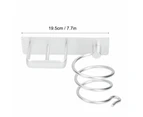 Aluminum Wall Mounted Shelf Hair Dryer Rack Organizer Holder Stand