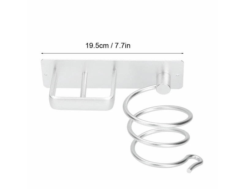 Aluminum Wall Mounted Shelf Hair Dryer Rack Organizer Holder Stand