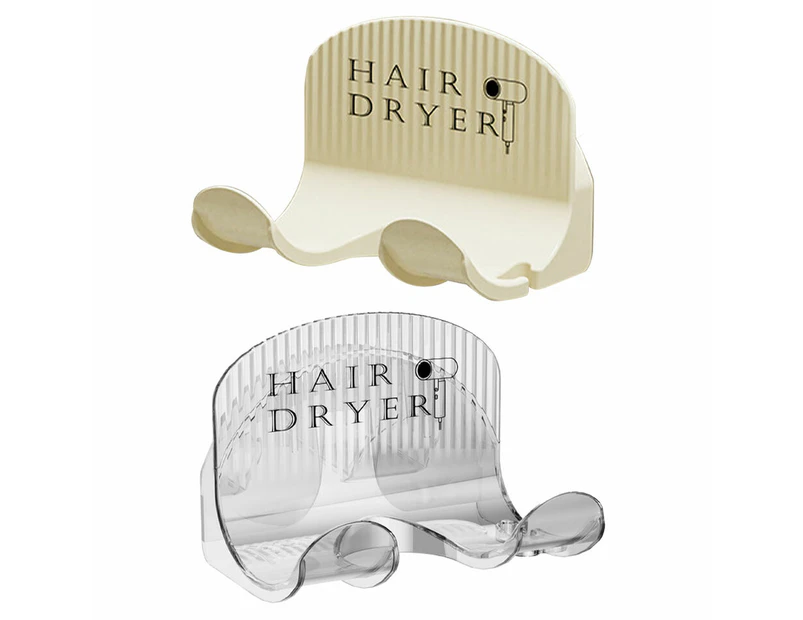 2PCS Hair Dryer Holder Wall Mount Punch-Free Hair Dryer Organizer Bathroom Tool