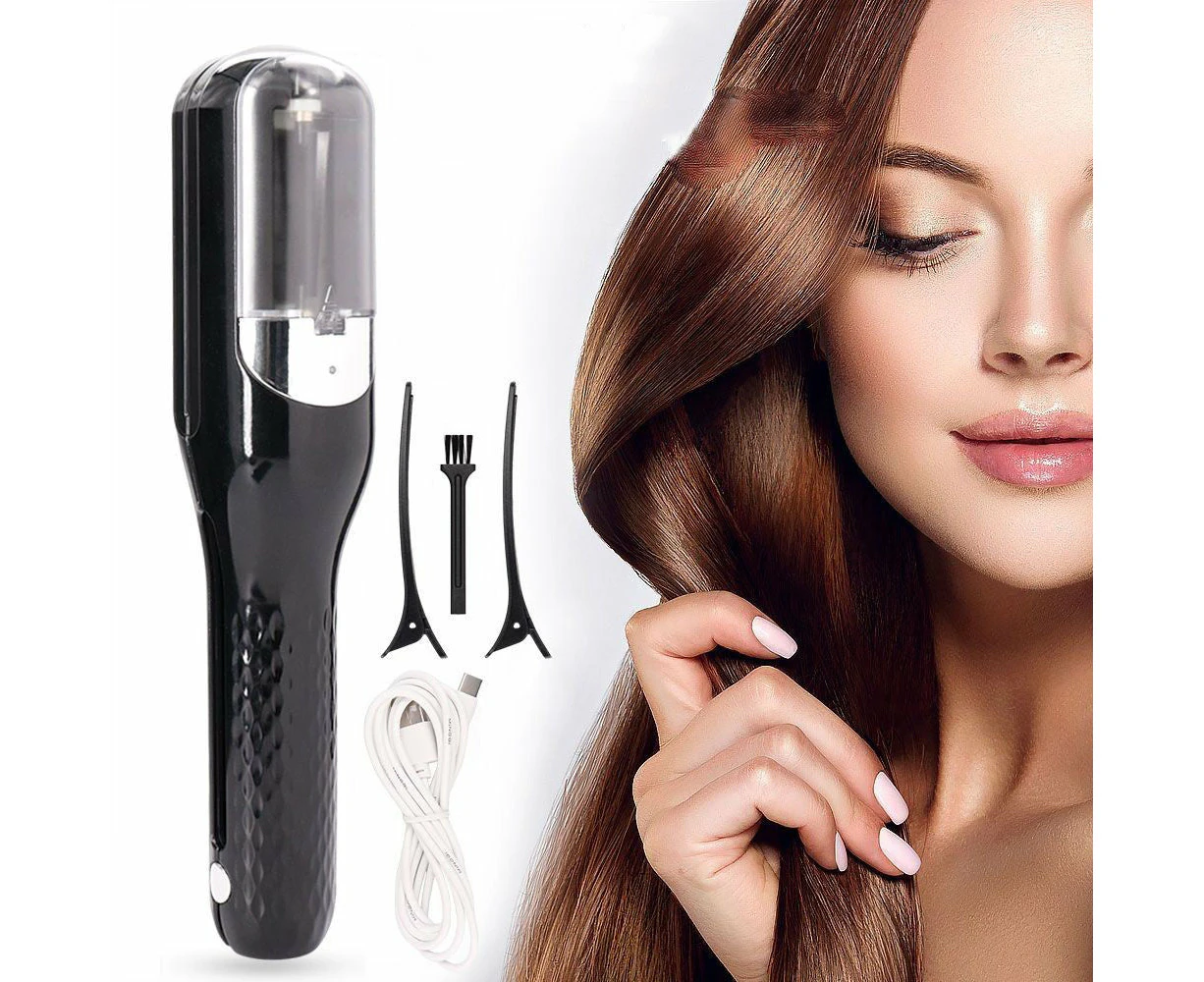 Automatic Hair Split End Trimmer for Damage Hair Repair - Black