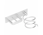 Aluminum Wall Mounted Shelf Hair Dryer Rack Organizer Holder Stand