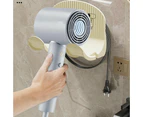 2PCS Hair Dryer Holder Wall Mount Punch-Free Hair Dryer Organizer Bathroom Tool