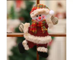 1PCS Christmas Little Dolls,Tree Accessories ,Christmas Doll Dancing Old Man Snowman Deer Bear Fabric Doll  Hanging Dancing Pendant Gift(Snowman)