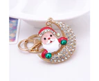 Cartoon Santa Claus Keychain,Christmas Tree Keyring Hanging Pendantor Necklace Bracelet Keychain Jewelry Making DIY Crafts