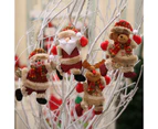 1PCS Christmas Little Dolls,Tree Accessories ,Christmas Doll Dancing Old Man Snowman Deer Bear Fabric Doll  Hanging Dancing Pendant Gift(Snowman)