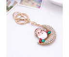 Cartoon Santa Claus Keychain,Christmas Tree Keyring Hanging Pendantor Necklace Bracelet Keychain Jewelry Making DIY Crafts