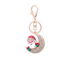 Cartoon Santa Claus Keychain,Christmas Tree Keyring Hanging Pendantor Necklace Bracelet Keychain Jewelry Making DIY Crafts