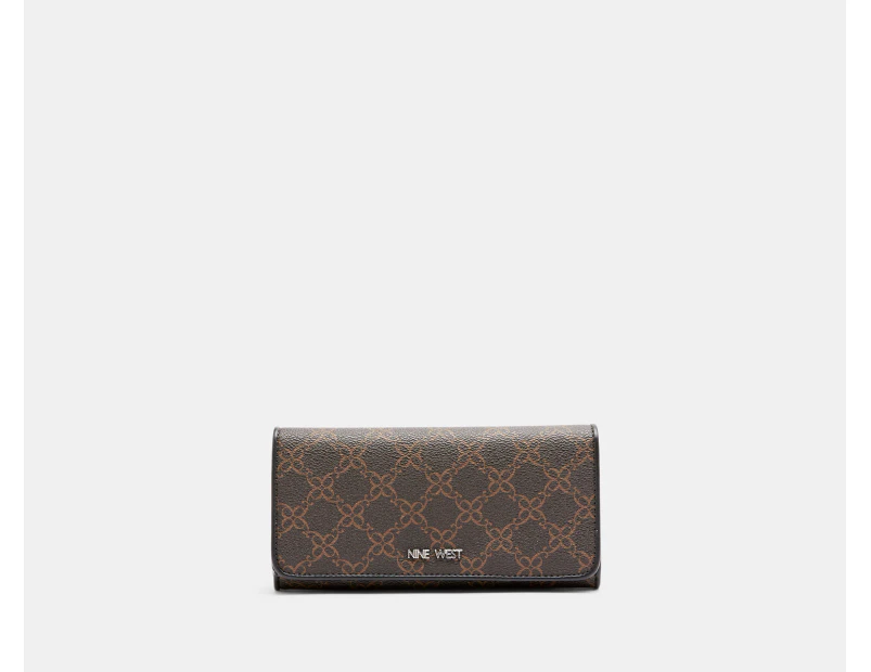 Nine West Zuri Organiser Wallet - Brown Logo/Black